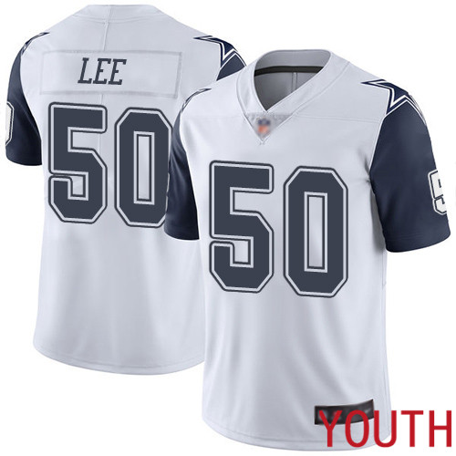 Youth Dallas Cowboys Limited White Sean Lee #50 Rush Vapor Untouchable NFL Jersey